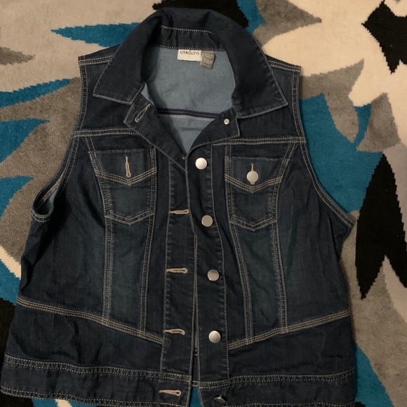 Chico’s denim vest - Picture 1 of 3